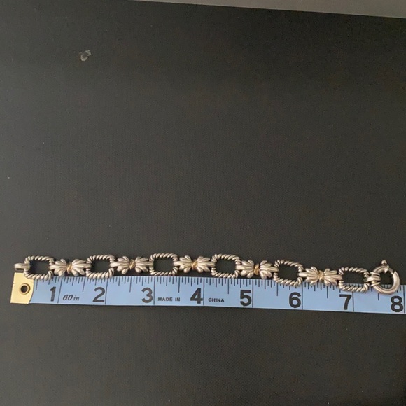 Italy ALS Sterling silver Vintage bracelet with 18k gold - Picture 3 of 4